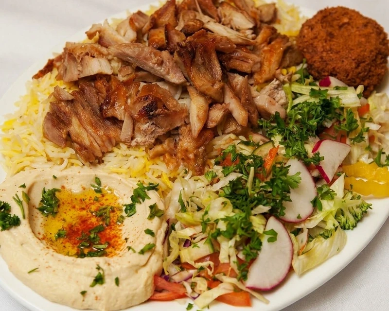 Chicken Platter at Mazaj Mediterranean Cuisine, downtown Calgary